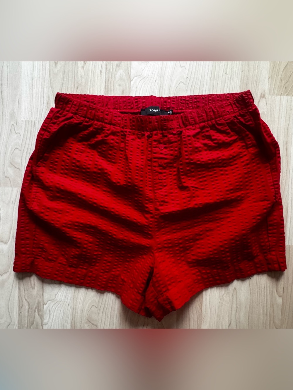 torrid Red Textured High-Waist Women’s Shorts